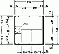 Duravit Stonetto Ножки для душевого поддона, цвет: серый 791101000000000