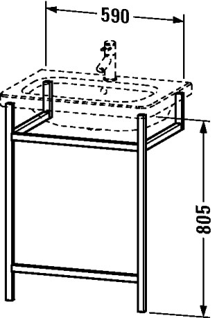 Duravit DuraStyle Консоль напольная 59x44х80,5h см, цвет: дуб европейский DS989107676
