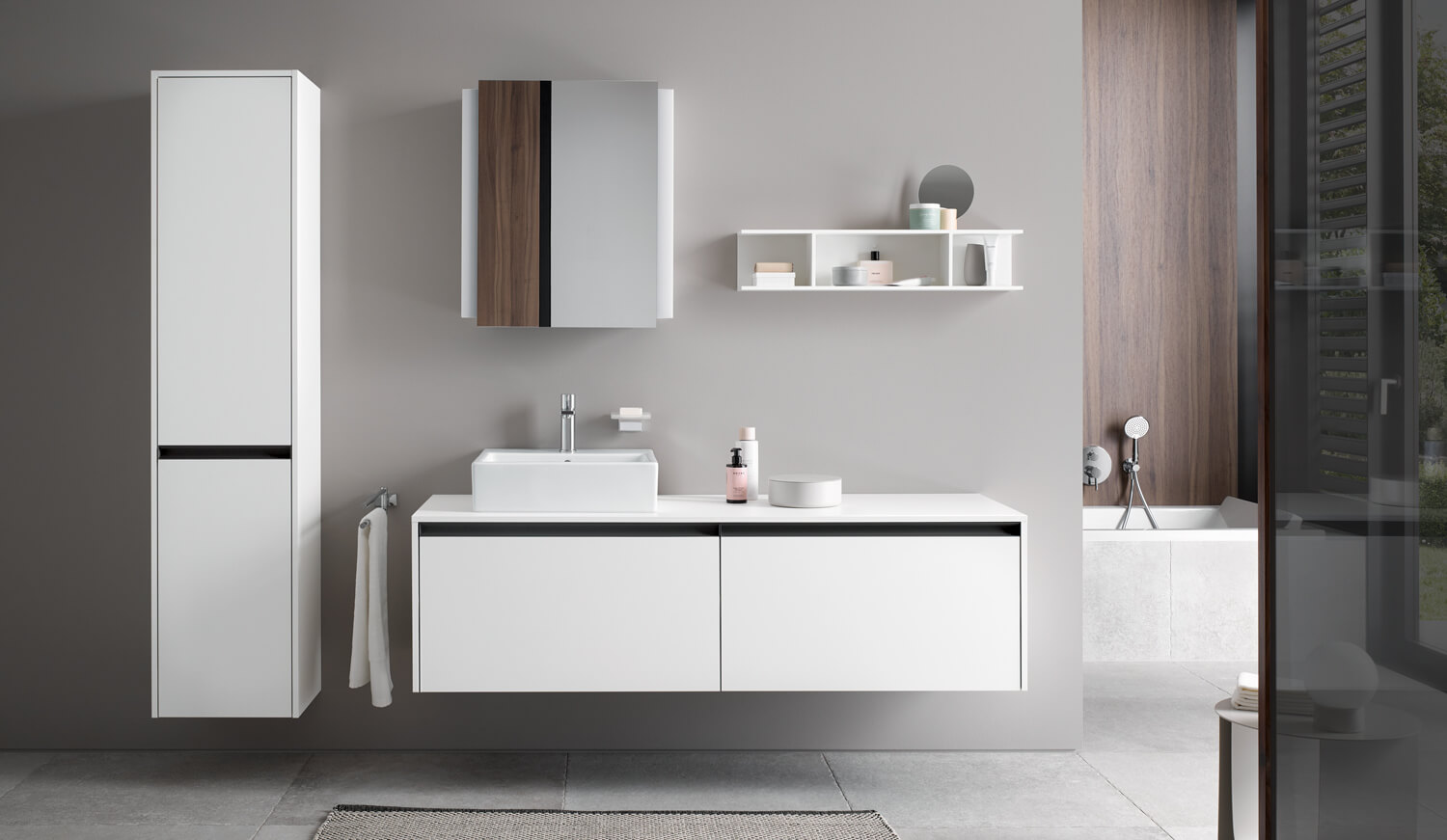 Duravit Ketho.2 Полка подвесная прямоугольная 80х15 см, цвет: лен K21208075750000