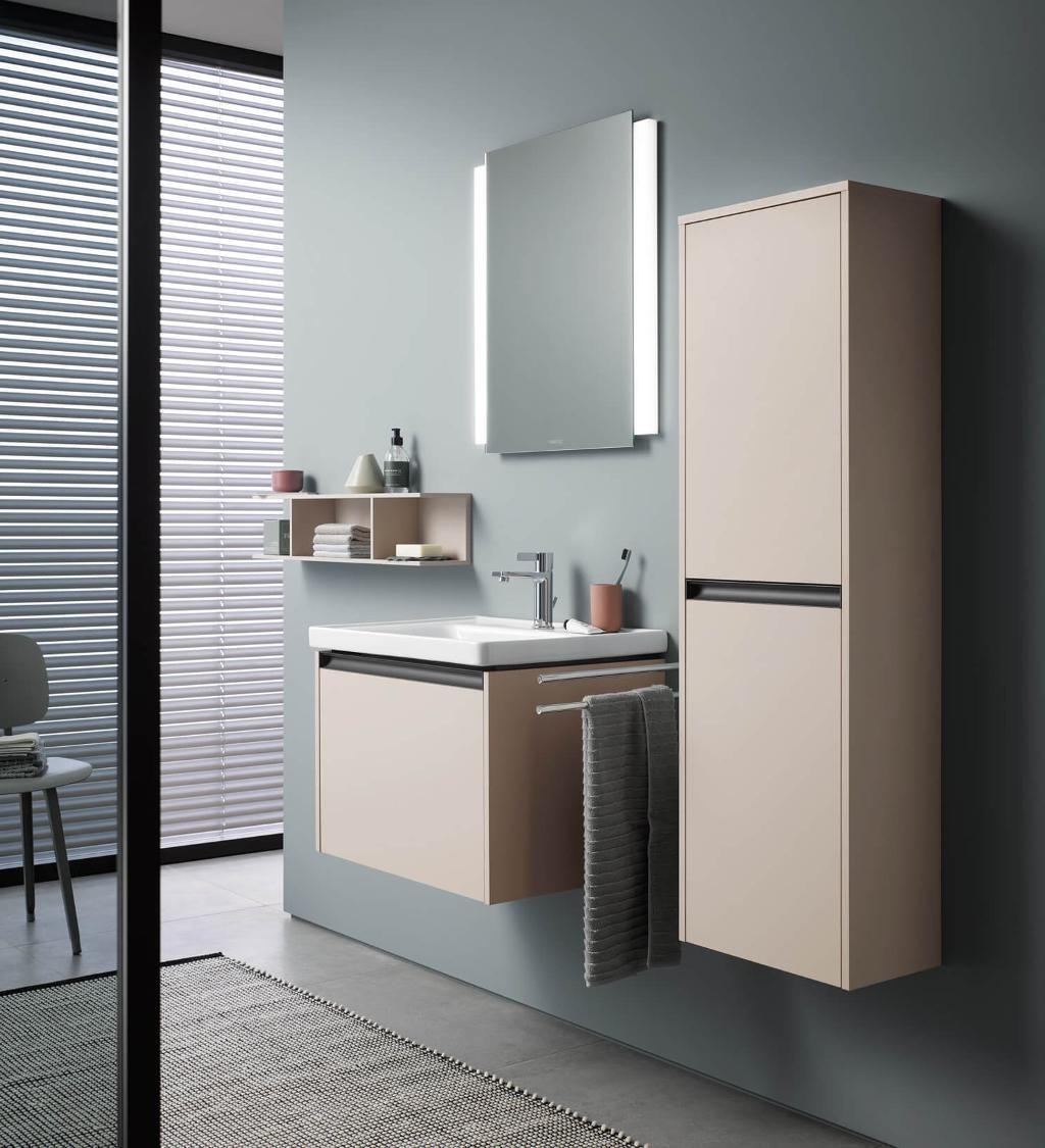 Duravit Ketho.2 Шкаф подвесной 40х24х132h см, цвет: дуб черный K21319R16160000