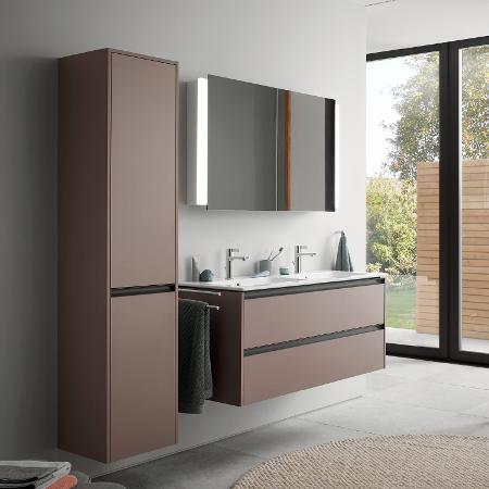 Duravit Ketho.2 Шкаф подвесной 40х36х176h см, цвет: дуб черный K21329L16160000