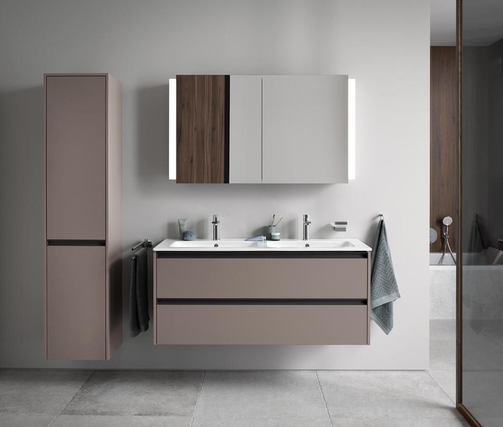 Duravit Ketho.2 Шкаф подвесной 40х36х176h см, цвет: белый суперматовый K21329L84840000