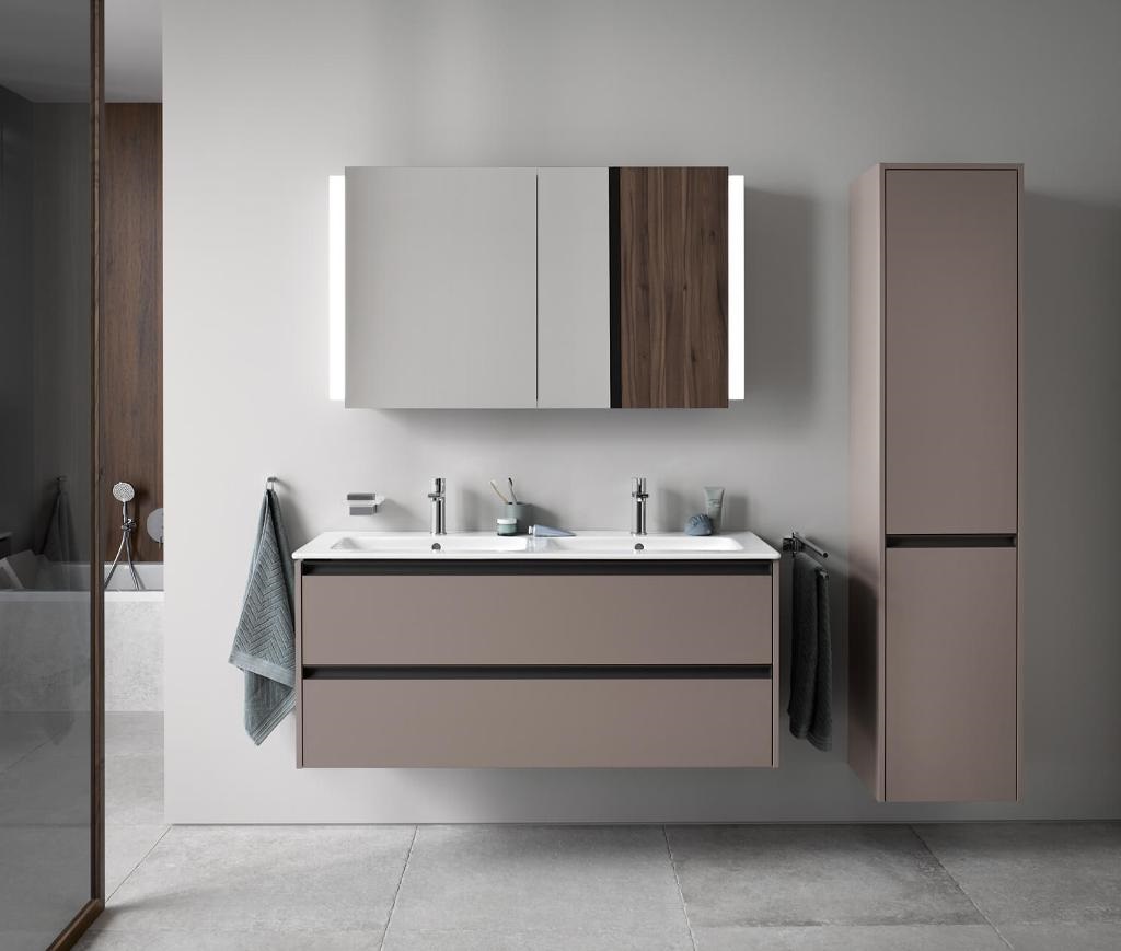 Duravit Ketho.2 Шкаф подвесной 40х36х176h см, цвет: графит матовый K21329R49490000