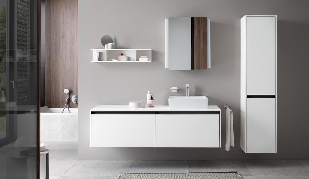 Duravit Ketho.2 Шкаф подвесной 40х36х176h см, цвет: графит суперматовый K21329R80800000