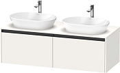 Duravit Ketho.2 Тумба под две раковины 140x55x45,9h см, цвет: белый супермат. K24888B84840000