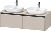 Duravit Ketho.2 Тумба под две раковины 140x55x45,9h см, цвет: серо-коричневый мат. K24888B91910000