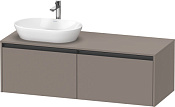 Duravit Ketho.2 Тумба под раковину слева 140x55x45,9h см, цвет: базальт мат. K24888L43430000