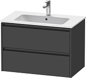 Duravit Ketho.2 Тумба под раковину с 2-мя ящ. 81x48x55h см, цвет: графит мат. K25263049490000