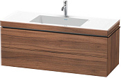 Duravit L-Cube Тумба с раковиной подвесная и 2-мя ящ. 120x48x50h см, цвет: орех натур. LC6929N7979