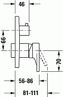 Duravit Tulum Смеситель для ванны настенный встраиваемый, цвет: черный мат. TU5210012046