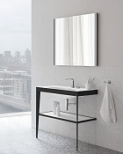 Duravit XViu Зеркало подвесное прямоугольное с подсветкой 102х80h см, цвет: черный мат. XV70330B2B2