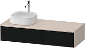 Duravit Zencha Тумба 130x55x28,1h см, цвет: черное стекло/серо-коричн. супермат. ZE4812L63830000