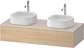 Duravit Zencha Тумба 130x55x28,1h см, цвет: дуб натур./серо-коричн. супермат. ZE4813B30830000