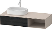 Duravit Zencha Тумба 130x55x28,1h см, цвет: дуб черный/серо-коричн. супермат. ZE4818016830000