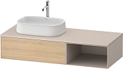 Duravit Zencha Тумба 130x55x28,1h см, цвет: дуб натур./серо-коричн. супермат. ZE4818030830000
