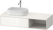Duravit Zencha Тумба под рак. 130x55x28,1h см, цвет: белое стекло/белый супермат. ZE4818064840000