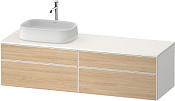 Duravit Zencha Тумба под раковину 160x55x44,2h см, цвет: дуб натур./белый супермат. ZE4824L30840000