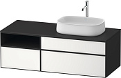 Duravit Zencha Тумба под рак. 130x55x44,2h см, цвет: белое стекло/графит супермат. ZE4829064800000