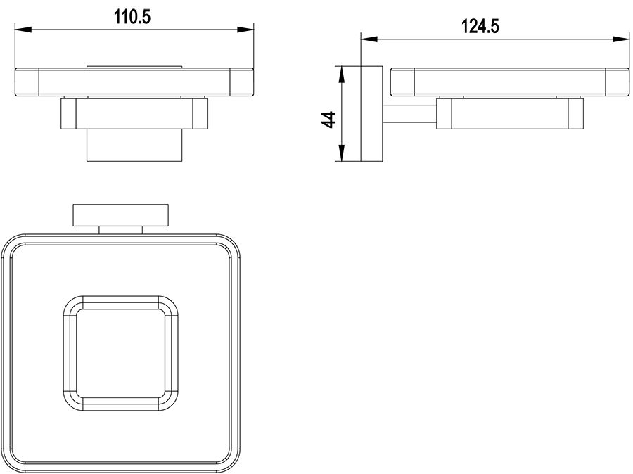 Timo Selene Мыльница со стеклянной чашей, подвесная, цвет: золото матовое 17022/17