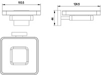 Timo Selene Мыльница со стеклянной чашей, подвесная, цвет: золото матовое 17022/17