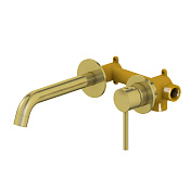 Timo Saona Смеситель для раковины встраиваемый, вылет 18 см, цвет: золото матовое 2372/17SM