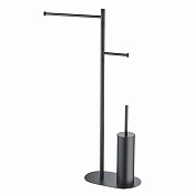 Timo Saona Стойка для ванной комнаты напольная, цвет: черный матовый 13085/03