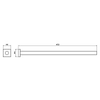 Timo Selene Полотенцедержатель подвесной, цвет: черный матовый 12055/03