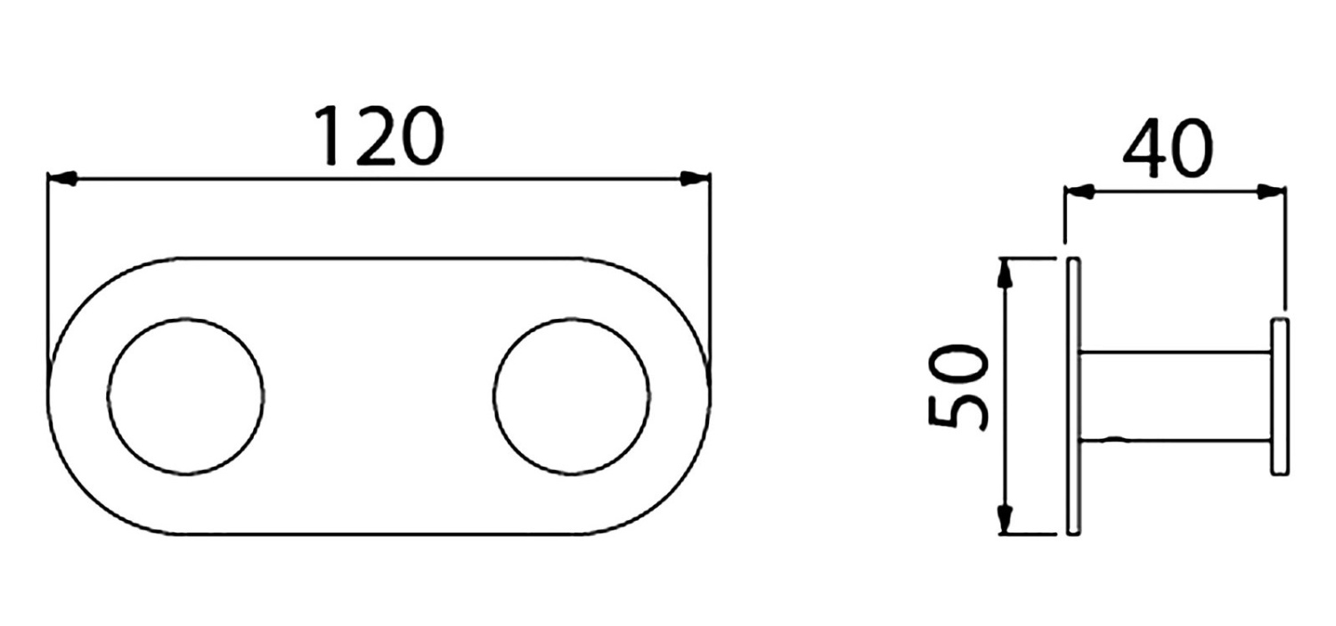 Timo Saona Крючок двойной подвесной, цвет: черное золото 13014/18