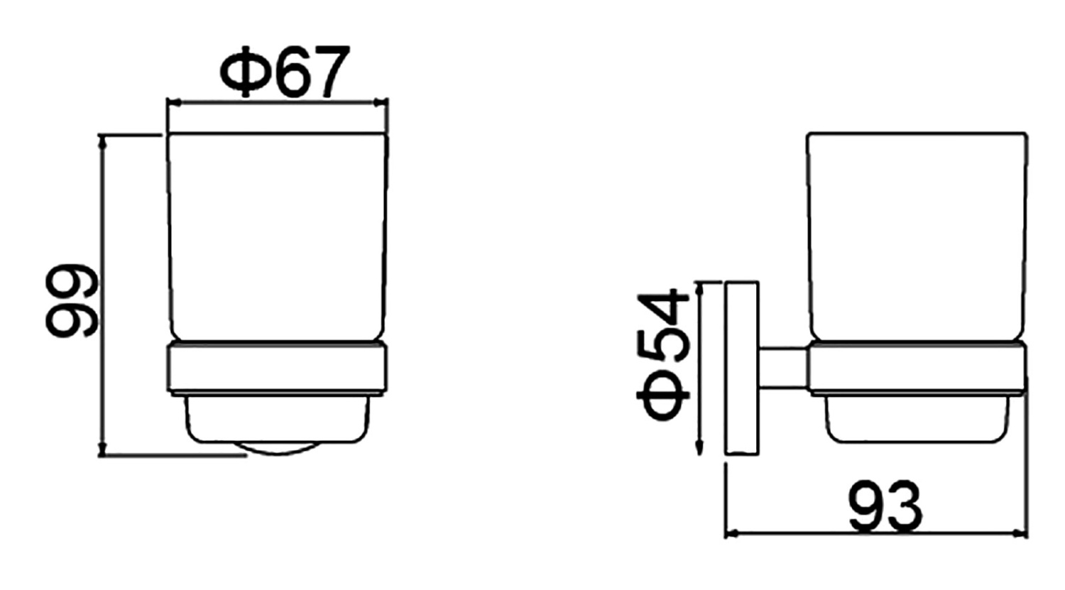 Timo Saona Стакан для зубных щеток подвесной, цвет: хром 13031/00