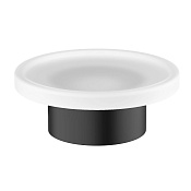 Timo Saona Мыльница со стеклянной чашей, настольная, цвет: черный матовый 13221/03