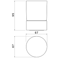 Timo Saona Стакан для зубных щеток настольный, цвет: хром 13231/00