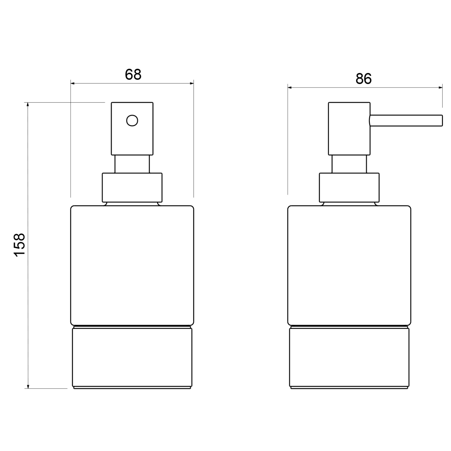 Timo Saona Дозатор настольный, цвет: хром 13239/00