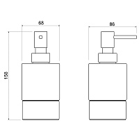Timo Saona Дозатор настольный, цвет: черный матовый 13239/03
