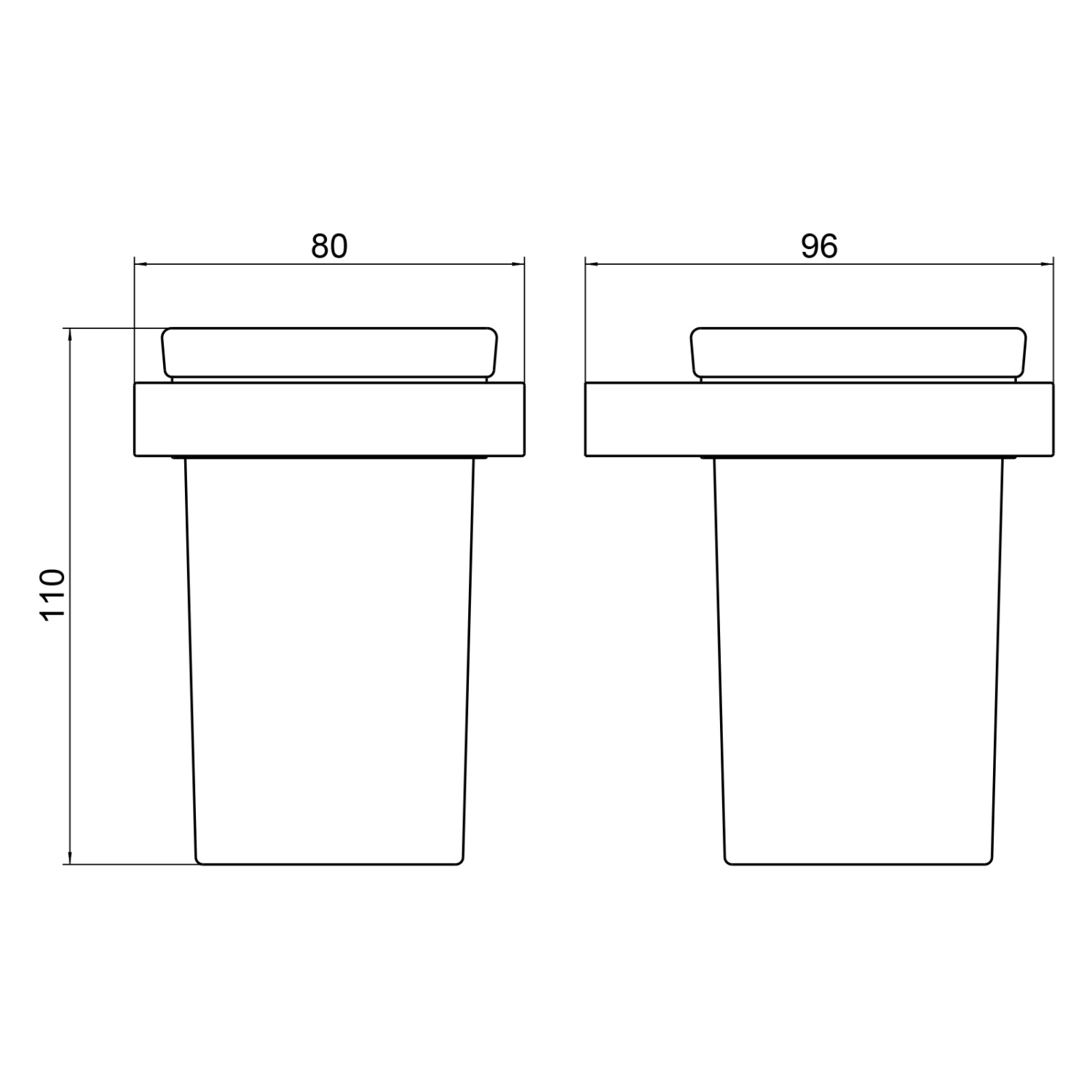 Timo Petruma Стакан для зубных щеток подвесной, цвет: хром 15233/00