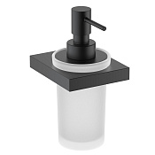 Timo Petruma Дозатор для жидкого мыла, подвесной, стеклянная колба, цвет: черный матовый 15239/03