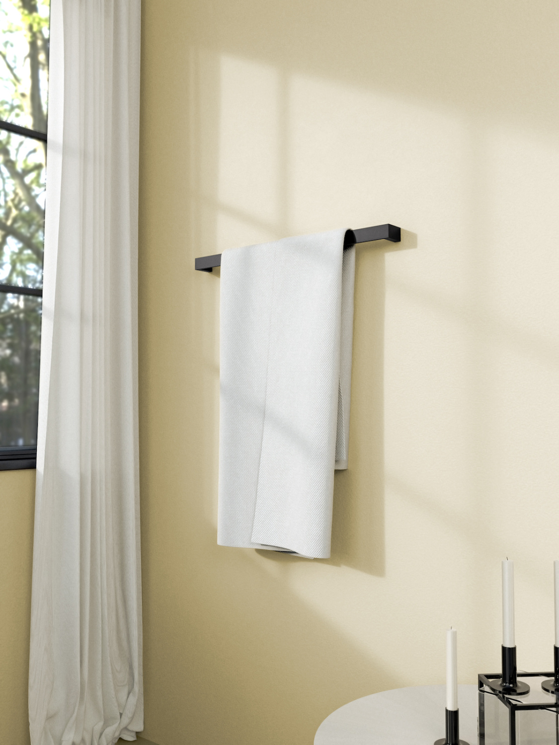 Timo Petruma Полотенцедержатель подвесной, цвет: черный матовый 15253/03