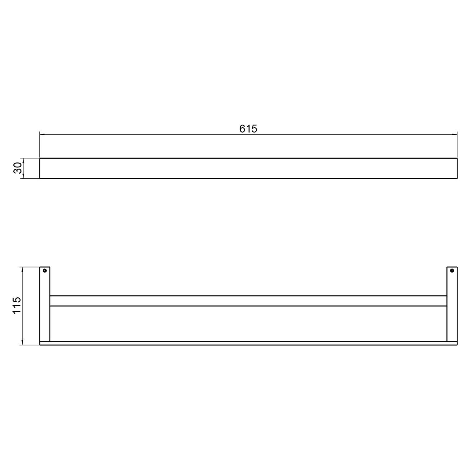 Timo Petruma Полотенцедержатель двойной подвесной, цвет: хром 15256/00