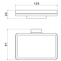 Timo Torne Мыльница со стеклянной чашей, подвесная, цвет: черный матовый 43022/03