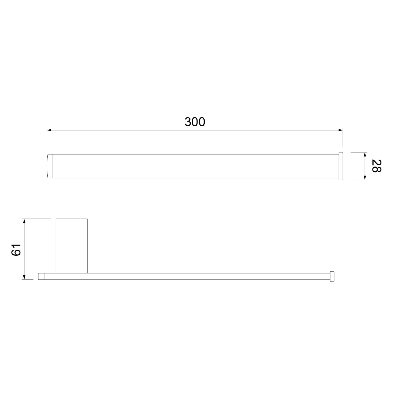 Timo Torne Полотенцедержатель подвесной, цвет: золото матовое 43050/17