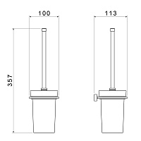 Timo Torne Ершик для туалета подвесной, цвет: хром 43061/00