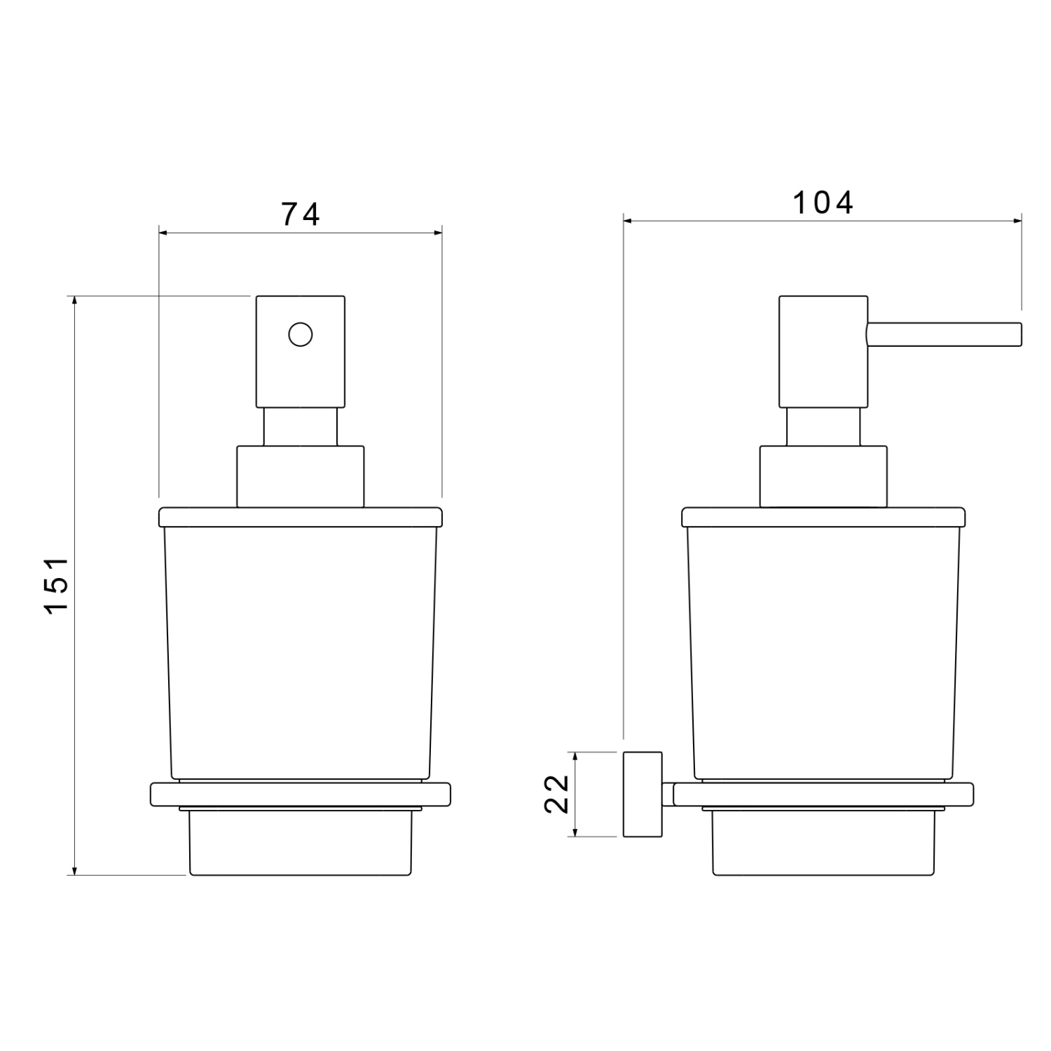 Timo Torne Дозатор подвесной, цвет: хром 43139/00
