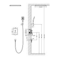 Timo Selene Душевой комплект встраиваемый, цвет: золото матовое SX-2029/17SM