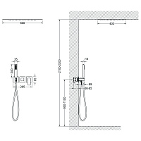 Timo Selene Душевой комплект встраиваемый, цвет: золото матовое SX-2129/17SM