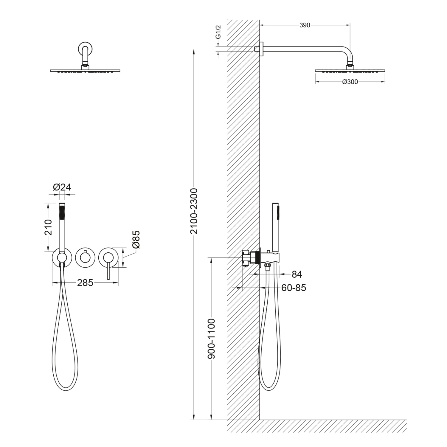 Timo Saona Душевой комплект встраиваемый, цвет: хром SX-2349/00SM