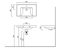 Kerama Marazzi Cubo Раковина подвесная/мебельная 80x48x18h см, цвет: белый CU.wb.80