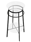 Kerama Marazzi Cono Консоль металлическая 44x44x76,5h см, цвет: черный CO.44.BLK.M