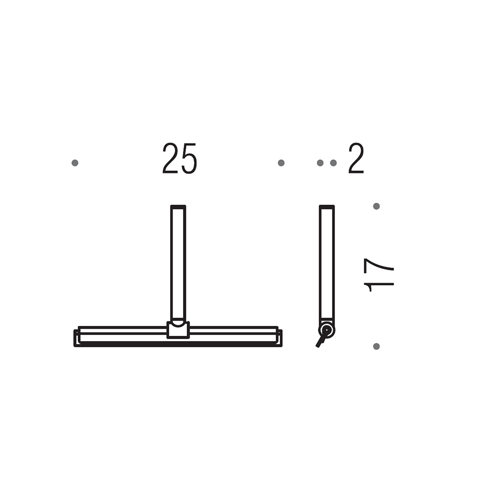 Colombo Design Complementi Скребок для сгона воды, цвет: chrome B9636.CR