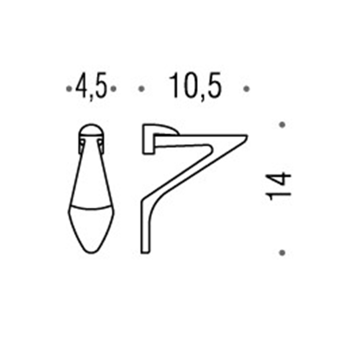 Colombo Design Khala Держатель для стеклянной полки, цвет: chrome B18PZ