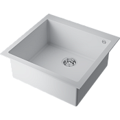 Omoikiri Bosen 57A-WH Кухонная мойка Artceramic 57x50 см, цвет: белый 4993820