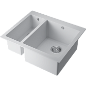 Omoikiri Bosen 59-2A-WH Кухонная мойка Artceramic 59x50 см, цвет: белый 4993823